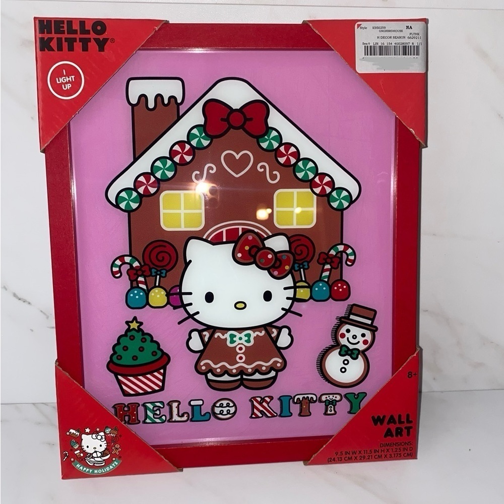 Hello Kitty Christmas light up picture wall art.